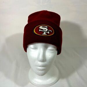Rossmor San Francisco 49er’s Beanie Knit‎ Hat with SF Logo UNISEX OS Maroon